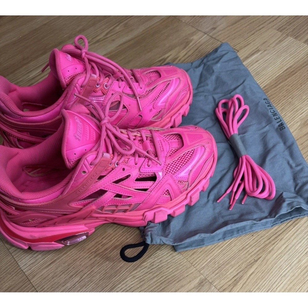 Balenciaga Track Sneakers Women's Hot Pink Athletic Shoes Size 8